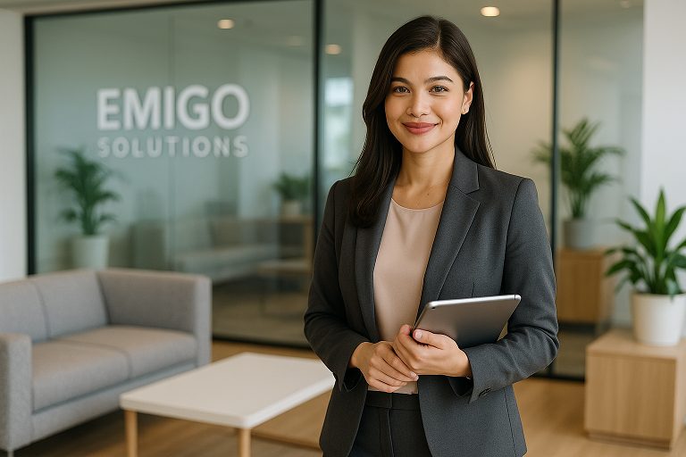 Emigo Solutions professional in the corporate office