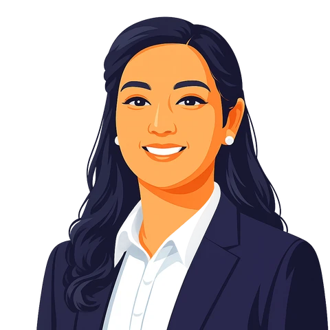 Illustrated portrait of Elaine P. Dela Cruz